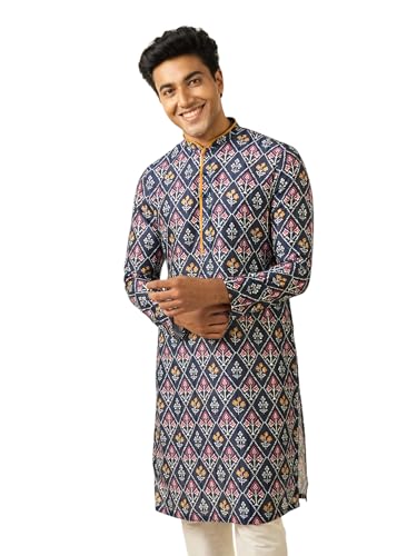 Kurta homme en soie style Ikat Diwas Manyavar vêtement confortable pour peau sensible