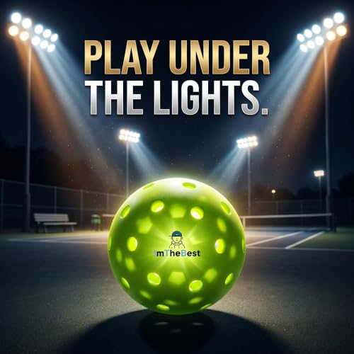 Image of ImTheBest Pickleball Balls, 40 Holes Pickle Balls Pack of 2 Pieces for Outdoor Indoor Sports Play, High Bounce Durable Pickleballs for All Types Paddles, Gifts for Pickleball Lovers