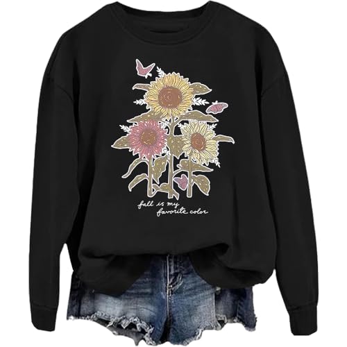 Fall Is My Favorite Color Sweatshirt Floral Fall Is My Favorite Color Long Sleeve - Main Image