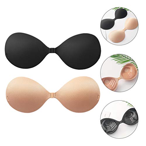 VALICLUD 1 Conjunto 2 Unidades Adesivos De Baú Sutiãs Pegajosos Sem Costas Sutiã Adesivo Sutiã Pegaj