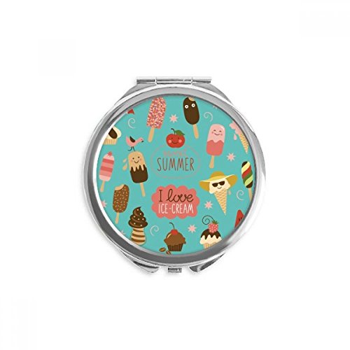 Miroir rond maquillage de poche portable compact multicolore 2,6" mini