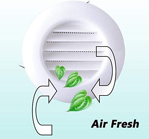 Wadoy 4 Inch Soffit Vent For Exhaust Fan With Screen For Bathroom Exhaust Fan, 4 Packs Round Abs Louver Grille Cover White, Eve Dryer Vent #TOP1