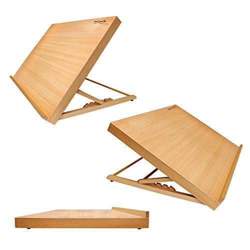 Mont Marte Tablero de dibujo A3 con banda elástica, madera de haya, diseño inclinable con banda elástica para asegurar el trabajo. - imagen 7