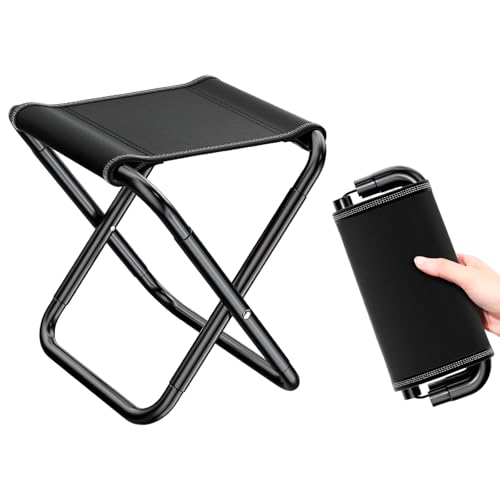 Guador Camping Stool Folding Stool Portable Mini Outdoor Camping Stools Folding Lightweight Suitable For Subway Beach Garden Camping Stool (L)
