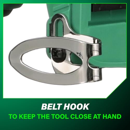 Metabo HPT 18V Lithium Ion 3/8 Inch Right Angle Drill, Keyless Chuck, Paddle Switch, Side Handle, Variable Speed, LED Light, Compact Power Drill, Tool Only, DN18DSLQ4 thumbnail 8