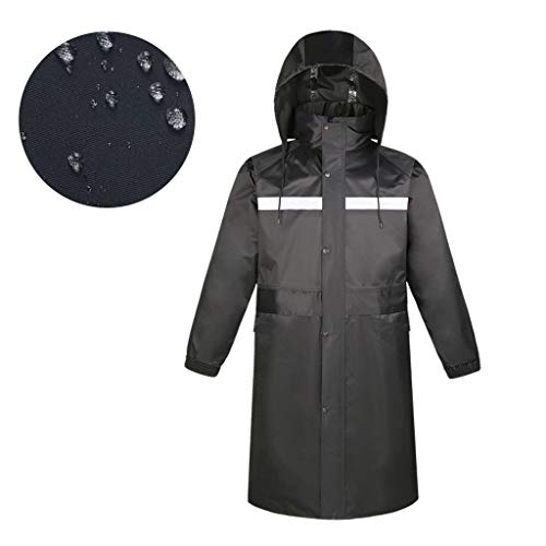 Preisvergleich Produktbild Regenponcho Wasserdichter Regenmantel mit Kapuze, Atmungsaktiver PVC Reflektierender Regencape mit Reflektierendem Streifen, Regenschutzbekleidung für Reisen, Camping und Outdoor-Aktivitäten -AA Schut