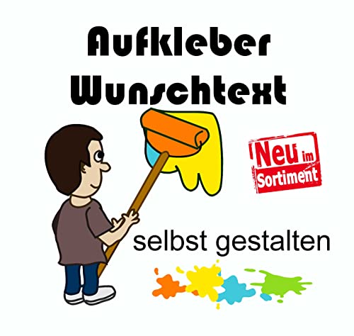 Skins4u Wunschaufkleber selbst gestalten Wunschtext Auto Aufkleber Werbung individuell Wunsch Name Sticker Schrift personalisiert Autoaufkleber, Boot, Wandtattoo Buchstaben Wunschaufkleber
