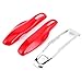 Produktbild Porte-clés entrée sans clé coque à distance protecteur de couverture de boîtier adapté pour Por-sche Macan Cayenne Panamera 911 Boxster Cayman(argent rouge)