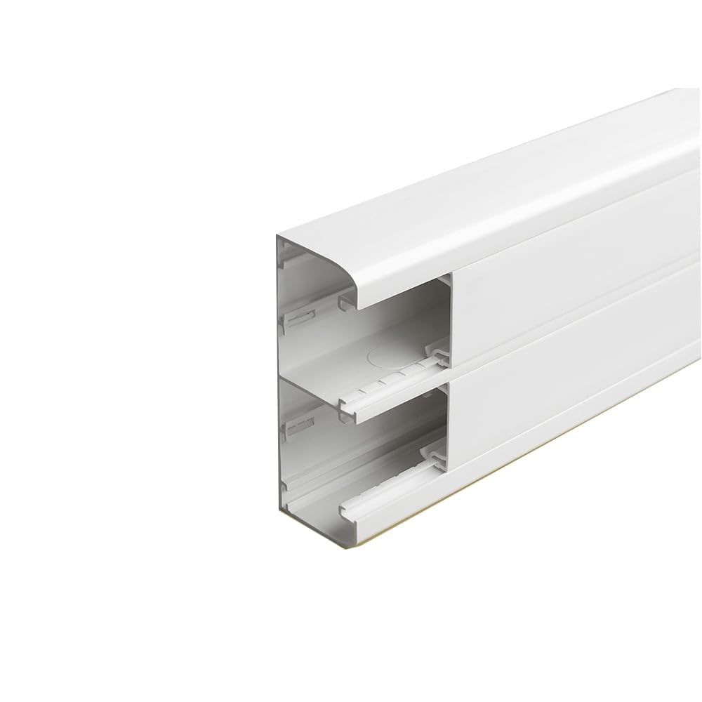 Legrand Goulotte double compartiments à clipage direct Mosaic, 2 m, blanc