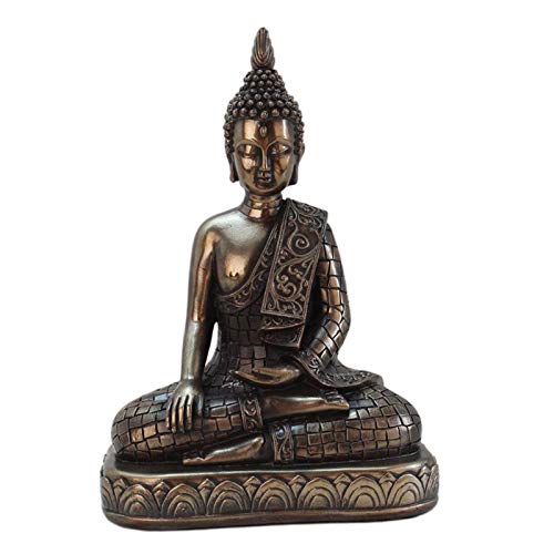 Statue Bouddha Sakyamuni assis sculpture décoration culte Fengshii