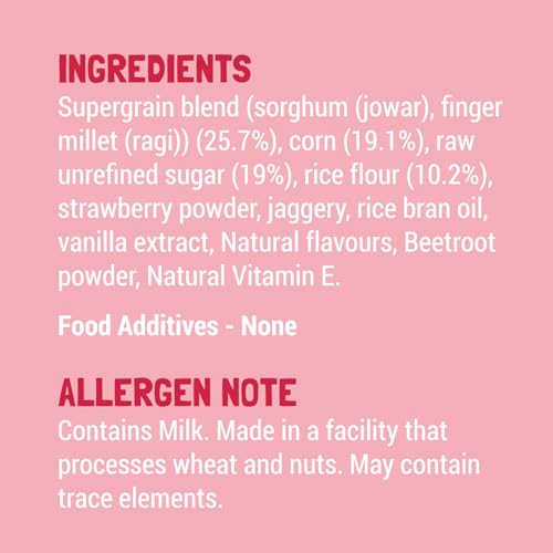 Image of Slurrp Farm Berry Crunch Strawberry Cereal | No Maida, No Refined Sugar, No Added Colour | Ragi Stars and Moons | Healthy Breakfast | 300 g (Pack of 3)