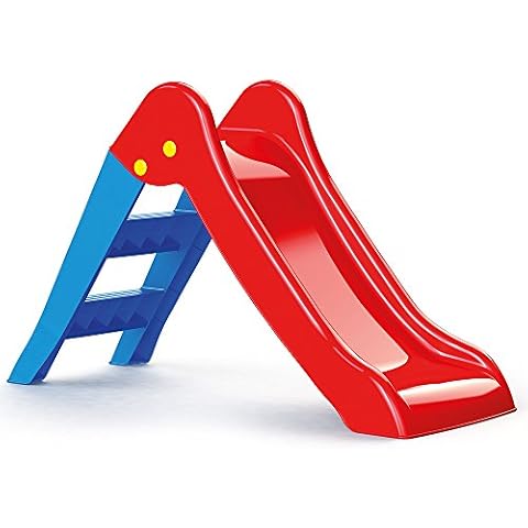 Dolu - My First Medium Garden Slide for Kids - Blue Ladder and Red Slope Foldable for Indoor or Outdoor Use (H70cm) Cover