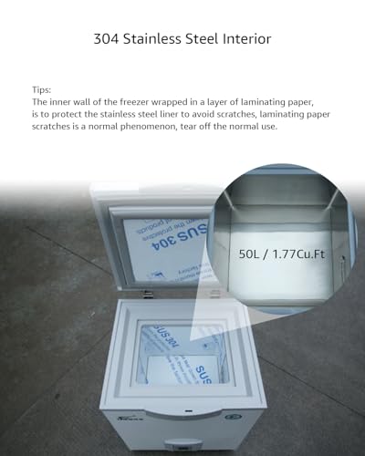 Image of 50L Lab Freezer, -86℃(-122.8℉), Ultra Low Temp Commercial Freezer, Medical Freeze Fridge for Scientific Research, Sample, Cryogenic Refrigerator