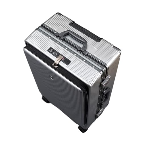 Carry On Luggage Multi-Function Suitcase USB Charging Boarding Box Aluminum Frame Trolley Case 20