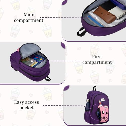 Image of F Gear Cocoa 23L Backpack|Soft Touch|Colourful & attractive theme brings a fun space-inspired look|with two Spacious Compartments,1 Front Pocket & Water Bottle Holder