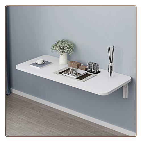 JCPQDWTD Escritorio Plegable Flotante de Pared para Comedor, Escritorio de computadora Plegable, Ahorra Espacio, fácil instalación y Limpieza, Color Blanco.