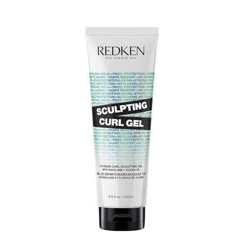 Redken, Gel Fijador de Rizos, Cabello Rizado y Encrespado, Hidrata y Fija los Rizos, Fórmula con Aceite de Jojoba y Escualeno, Hybrid Curl Stylers, 250ml