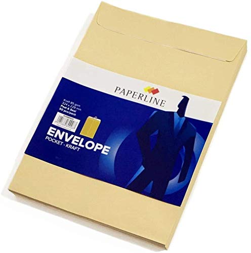 paperlineIndonesia Kraft Envelop Pocket Peal & Seal A4 Size Brown POCKET -KRAFT(324 * 229MM)