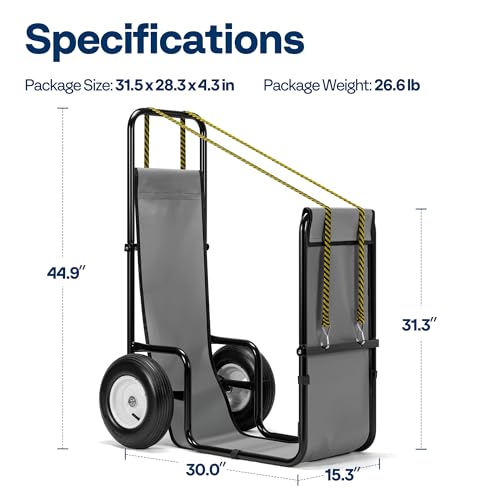 VIVOHOME Firewood Cart XL with 12.4