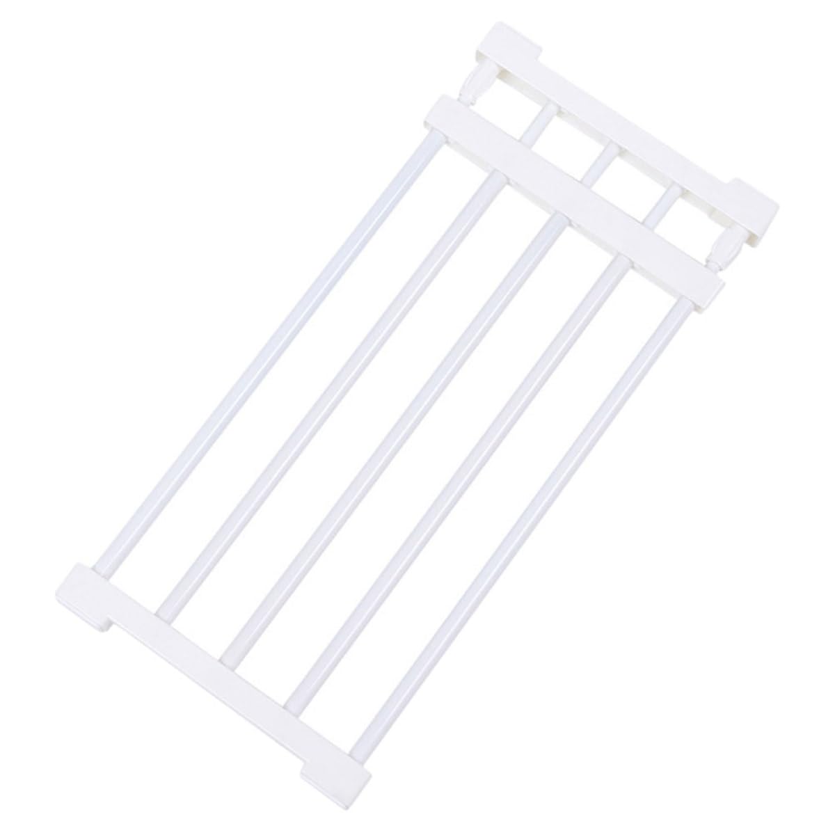 Divisor Organizador de Armario Extensible sin Clavos 50-80 Cm X 24 Cm, Estante Plástico Ajustable para Ropa, Estante Separador para Dormitorio y Baño, Almacenamiento Práctico