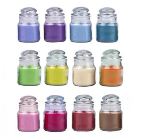 Scented Candle Small Jar Candle Coloured Scent Wax Glass Candles Aromatic Fragrances for Women Home Birthday Gift Yoga Bath, Burn Time up to 15 Hours (Ocean Breeze)