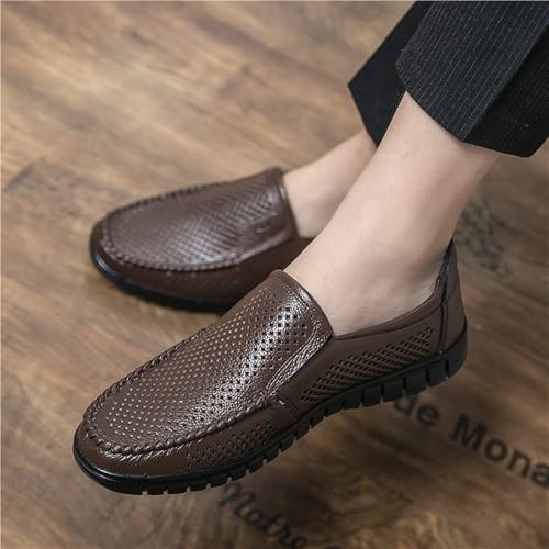 Loafers for Men Breathable Lightweight Loafer Shoes Leather Resistant Anti-Slip Lightweight Classic Slip-on3