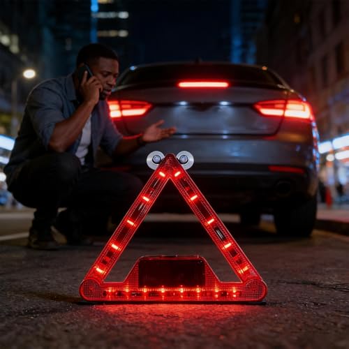 Luces estroboscópicas para camiones evitan colisiones nocturnas con base triangular led 3