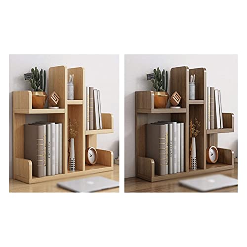 Wooden Bookshelf Creative Bookcase Large Capacity Storage Bookshelves Modern Minimalist Desktop Rack Bookcase Full moon - Image 7