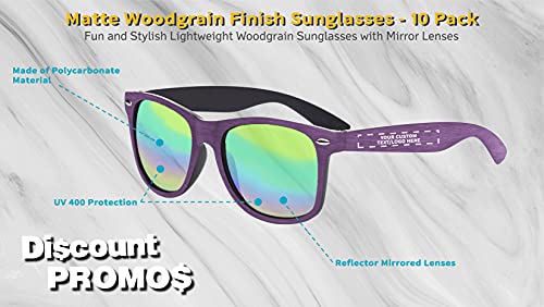 DISCOUNT PROMOS Matte Woodgrain Finish Sunglasses3
