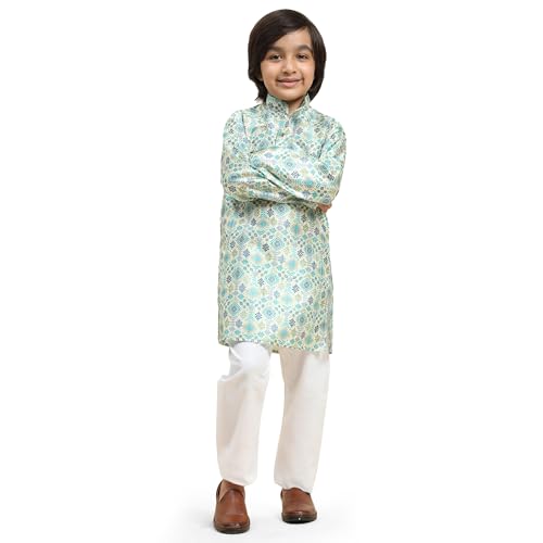 Image of Pro-Ethic Style Developer Boys Silk Kurta Pajama For Kid's Boys Ethnic Wear | Jacquard Silk Kurta Pajama (S-236)