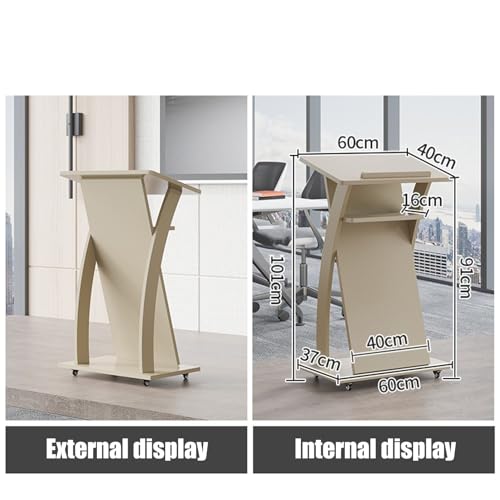 Atril de madera con ruedas ideal para conferencias y clases 3
