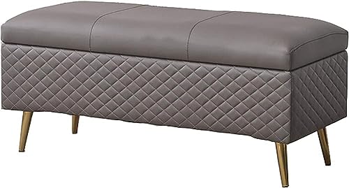 Tabouret de rangement salon multi-usage avec repose-pieds et banquette de lit - 2