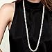 The Pearl Source 14K Gold 7-8mm AAA Quality White Freshwater Cultured Pearl Necklace for Women in 36