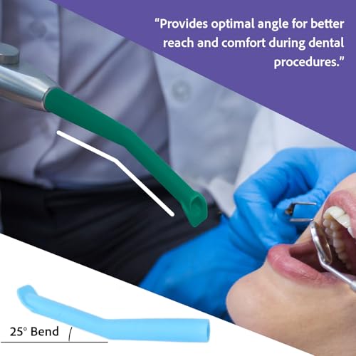 Omnia 50 Pcs Dental High Volume Surgical Aspirator Tips for Child | Disposable Suction Tips