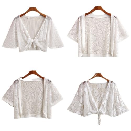 Women's Floral Lace Scarf Shawl, Cardigan Cape for Wedding Party Bridal Scarves3