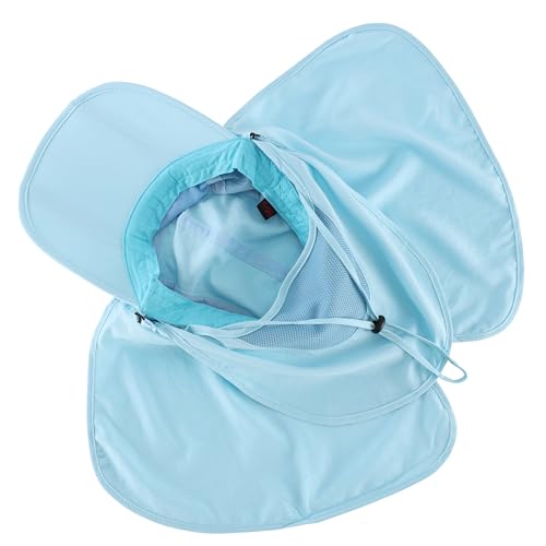 Image of Connectyle Men's Foldable Baseball Sun Cap with Removable Face Mask Neck Flap Cover UPF 50+ Sun Protection Fishing Hiking Hat