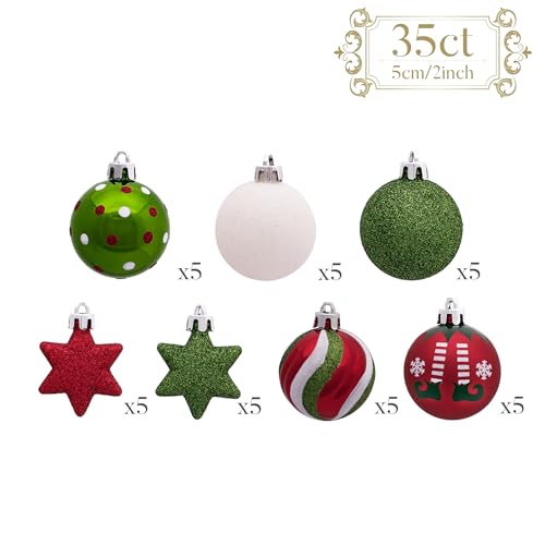 Victor's Workshop Weihnachtskugeln 35tlg. 5cm Plastik Christbaumkugeln Set, Weihnachtsbaumschmuck Dekoration Christbaumschmuck für Party… – Ansicht 4