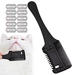 Shaving Comb for Dogs and Cats - Pet Hair Grooming Comb 7.48 Inch | Carbon Fiber Trimmer Set, Compact Pet Shaving Combs