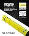 Buttendz Future Rubber Replacement Hockey Grip - Step Down Knob, Two-Tiered Player Knob with Twirl, Fits All Stick Sizes for Superior Control and Puck Feel (Yellow, Blue Drip)