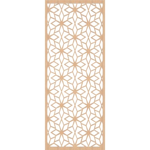 Image of Lake Decorative Pierced Fretwork Wood Wall Panels, 19 3 /8 inchW x 49 3 /8 inchH x 1 /4 inchT, Hickory