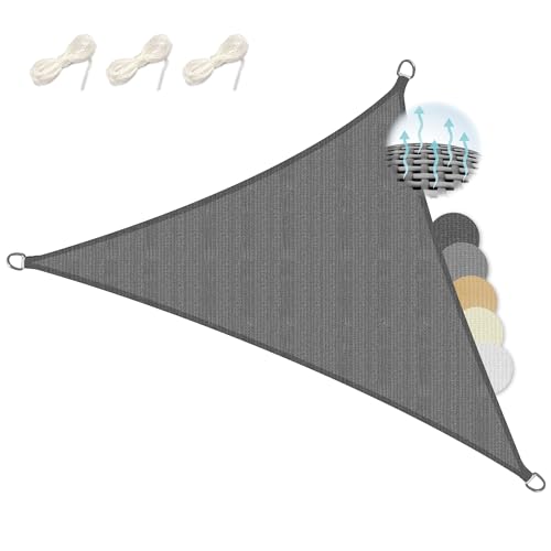 Sol Royal Voile d'Ombrage Triangulaire 8x8x8 m HDPE SolVision HS9 – Toile Ombrage Tissue Respirant & UV Protection Solaire Balcon, Piscine – Voile Jardin...
