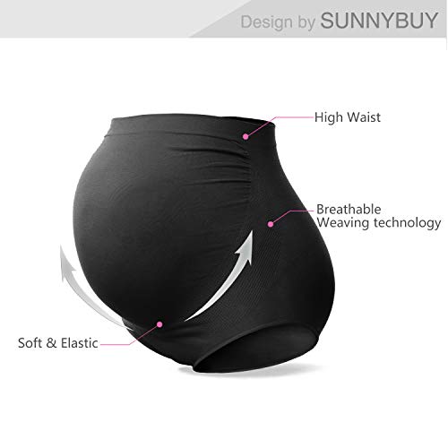 SUNNYBUY Women's Maternity High Waist Underwear Pregnancy Seamless Soft Hipster Panties Over Bump