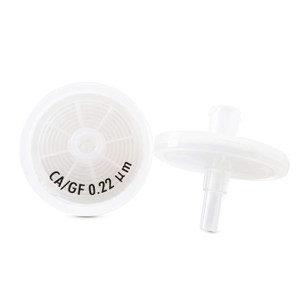 CA (Cellulose Acetate) Syringe Filter with 0.7μm Glass Fiber (GF) Pre-Filter Diameter 25mm Pore Size 0.45μm by Allpure Biotechnology Refer to GD/X 6880-2504 [Pack of 100] (GF+CA, GF+CA-25mm-0.45μm)