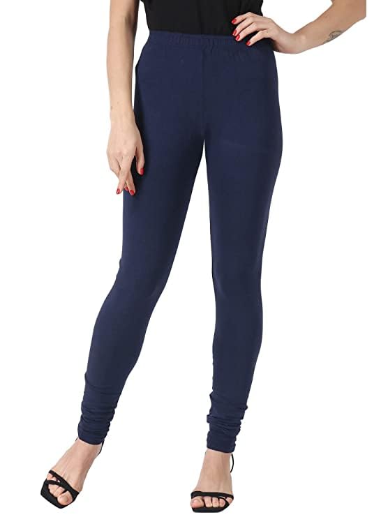 Image of Ultra Soft Cotton Slim fit Solid Color Attractive Casul wear Leggings for Womens - Pack of 2 pcs