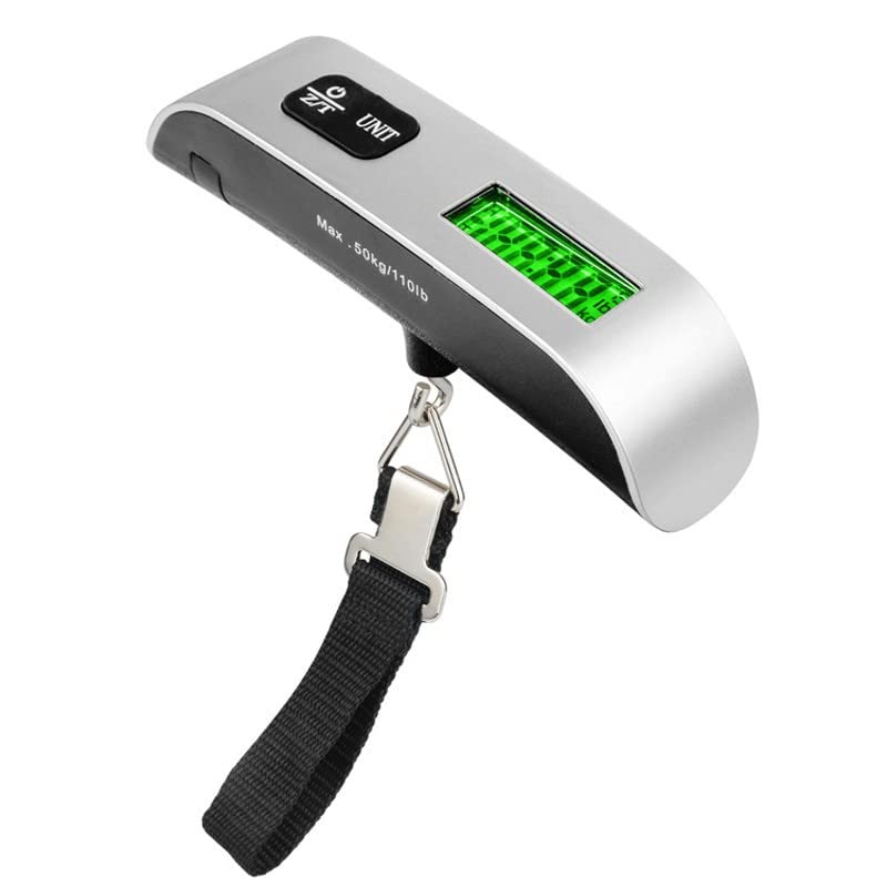 Relaxdays Digitale Kofferwaage, 50 Kg, Reisen, Mit Haken