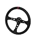 350mm Deep Dish 6 Bolt Steering Wheel Universal Custom (Red)