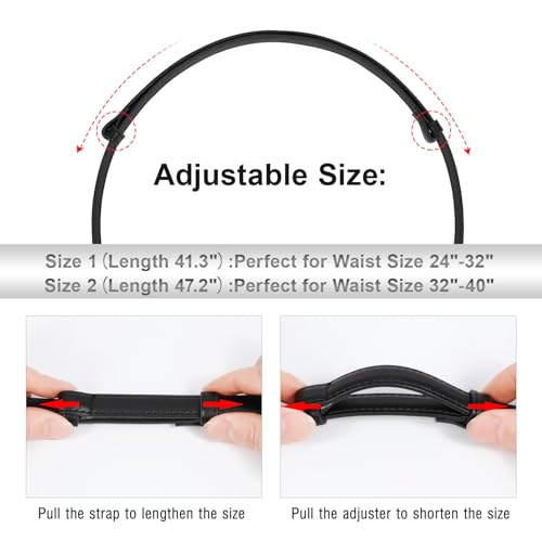 SUOSDEY Western Skinny Leather Belts for Women Adjustable Thin Waist Belt for Dresses with Vintage Buckle2