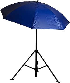 Lapco FR LAP-UM7VBX Heavy-Duty Construction Umbrella, Vinyl, No Case, 7, Blue