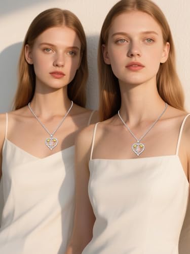 Always My Sister Forever My Friend Birthstone Pendant Necklace Women Jewelry Christmas Valentine Mothers Day Birthday Gifts for Women Sister From Sister4