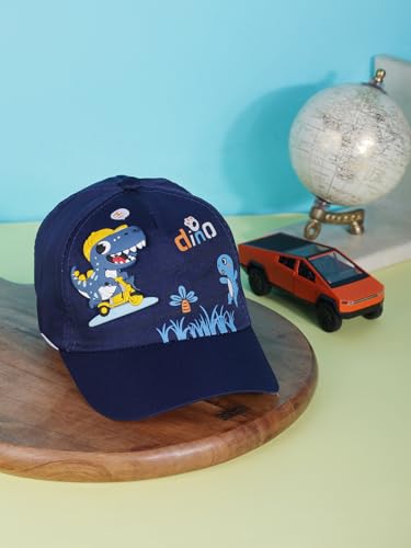Image of PASSION PETALS Summer Dino Rockstar Baseball Cap for Kids Boys and Girls 2-4Years
